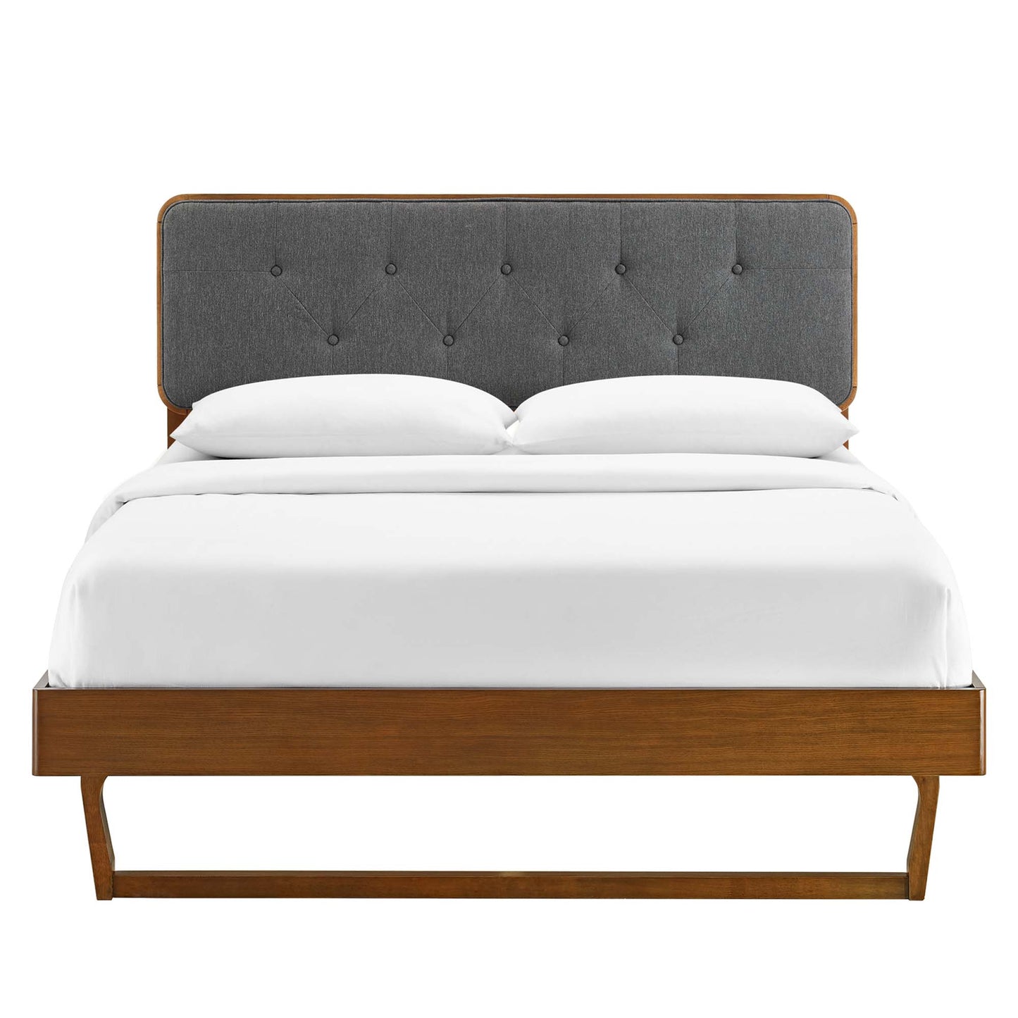 Bridgette Wood Twin Platform Bed With Angular Frame by Furniture For America