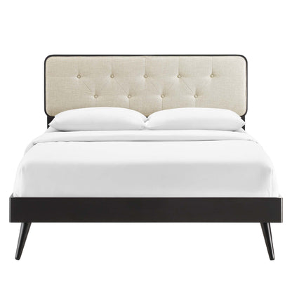Bridgette Wood Full Platform Bed With Splayed Legs by Furniture For America