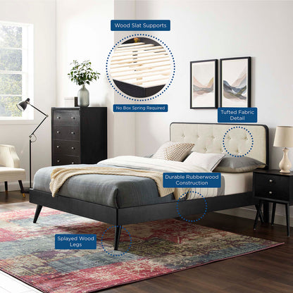 Bridgette Wood King Platform Bed With Splayed Legs by Furniture For America