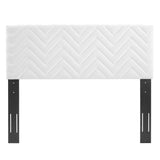 Phelan Chevron Tufted Performance Velvet Full/Queen Headboard in White