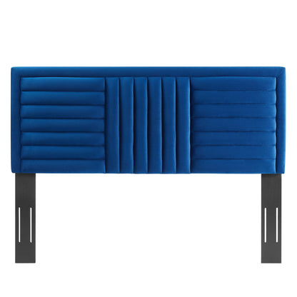 Believe Channel Tufted Performance Velvet Full/Queen Headboard by Furniture For America