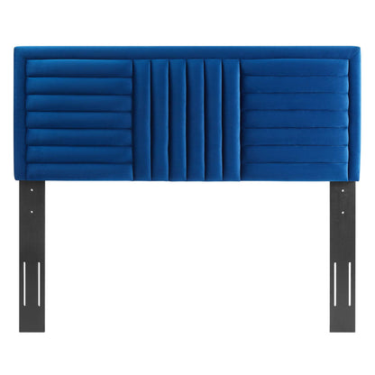 Believe Channel Tufted Performance Velvet Full/Queen Headboard by Furniture For America