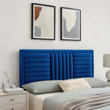 Chinook Channel Tufted Performance Velvet Full/Queen Headboard in Navy