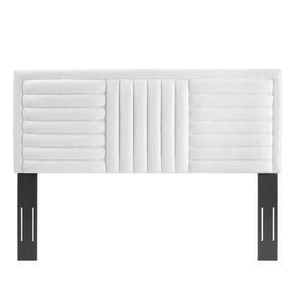 Believe Channel Tufted Performance Velvet Full/Queen Headboard by Furniture For America