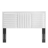 Chinook Channel Tufted Performance Velvet King/California King Headboard in White