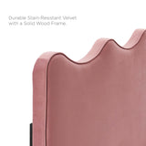 Vega Performance Velvet Twin Platform Bed in Dusty Rose