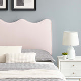 Vega Performance Velvet Twin Platform Bed in Pink