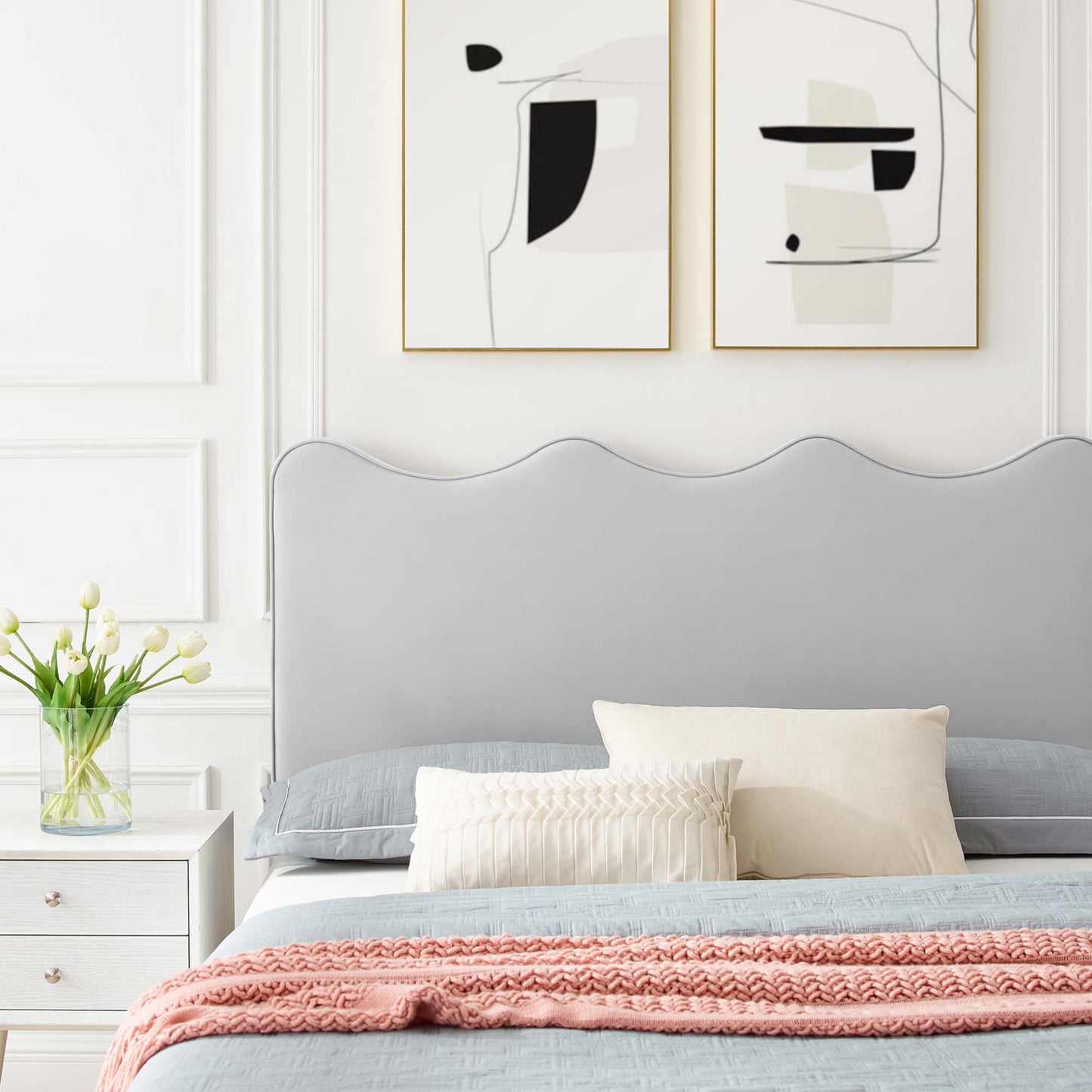 Current Performance Velvet Full Platform Bed by Furniture For America