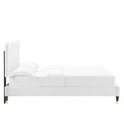 Current Performance Velvet Full Platform Bed by Furniture For America