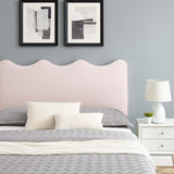 Vega Performance Velvet Full Platform Bed in Pink