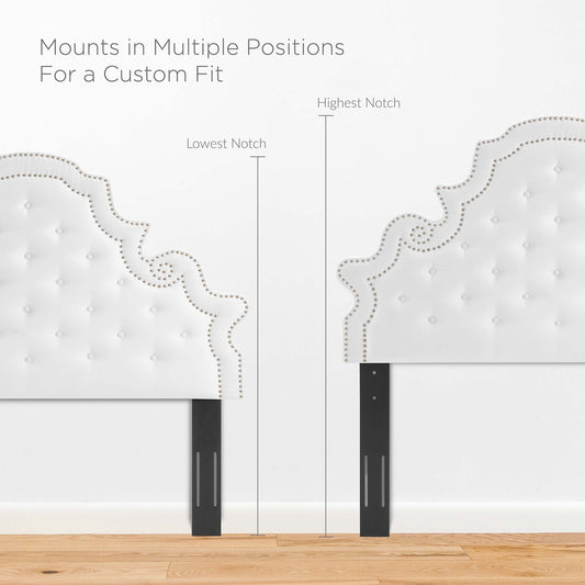 Gwyneth Tufted Performance Velvet Queen Platform Bed by Furniture For America