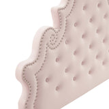 Tatum Tufted Performance Velvet Full Platform Bed in Pink