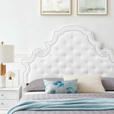 Tatum Tufted Performance Velvet Full Platform Bed in White