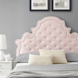 Tatum Tufted Performance Velvet Full Platform Bed in Pink