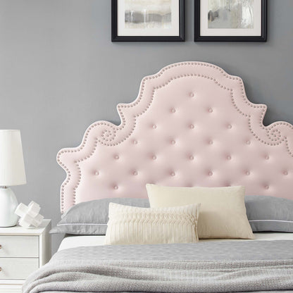 Gwyneth Tufted Performance Velvet Full Platform Bed by Furniture For America