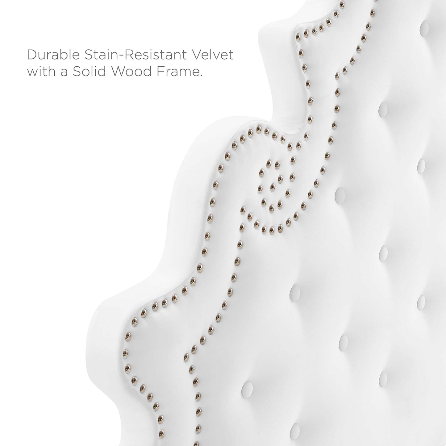 Gwyneth Tufted Performance Velvet Full Platform Bed by Furniture For America