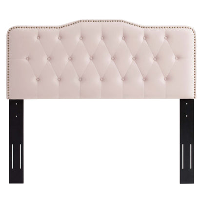 Amber Performance Velvet Queen Platform Bed by Furniture For America