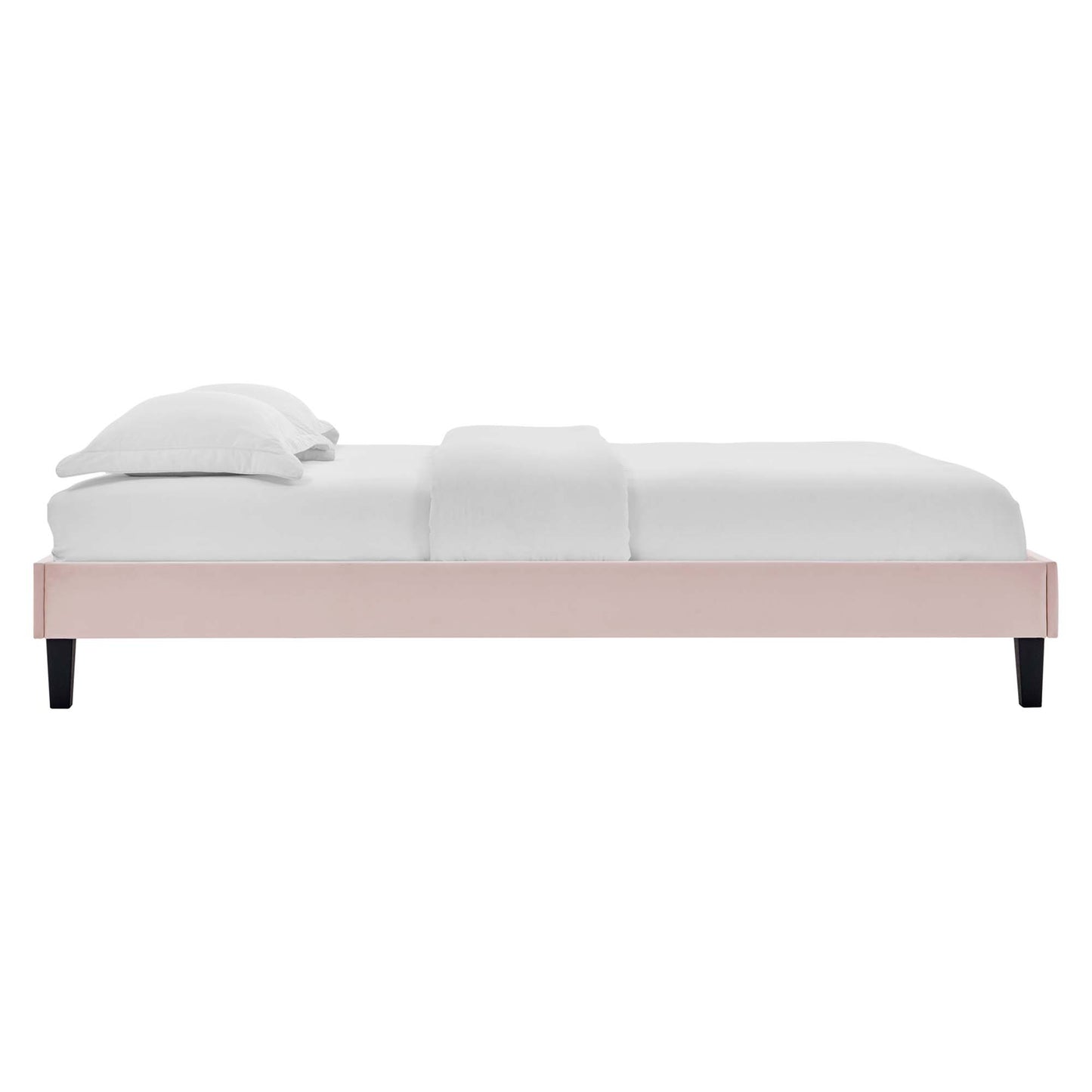 Amber Performance Velvet Twin Platform Bed by Furniture For America