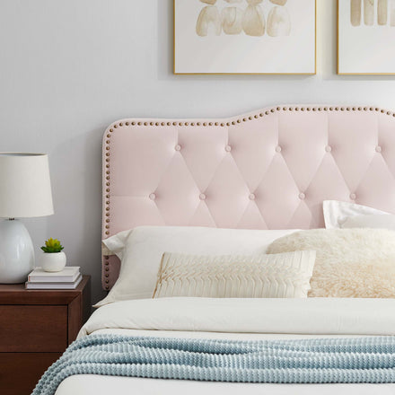 Amber Full Platform Bed in Pink