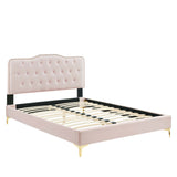 Reese Full Platform Bed in Pink