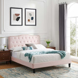 Reese Full Platform Bed in Pink