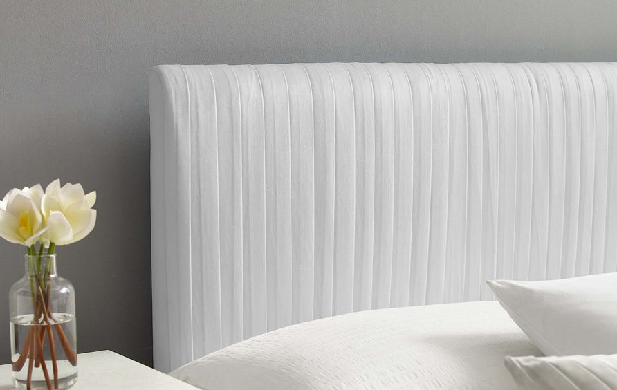 Glen Performance Velvet Full Platform Bed in White