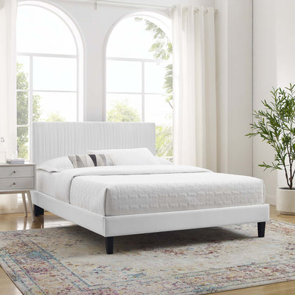 Peyton Performance Velvet Full Platform Bed by Furniture For America