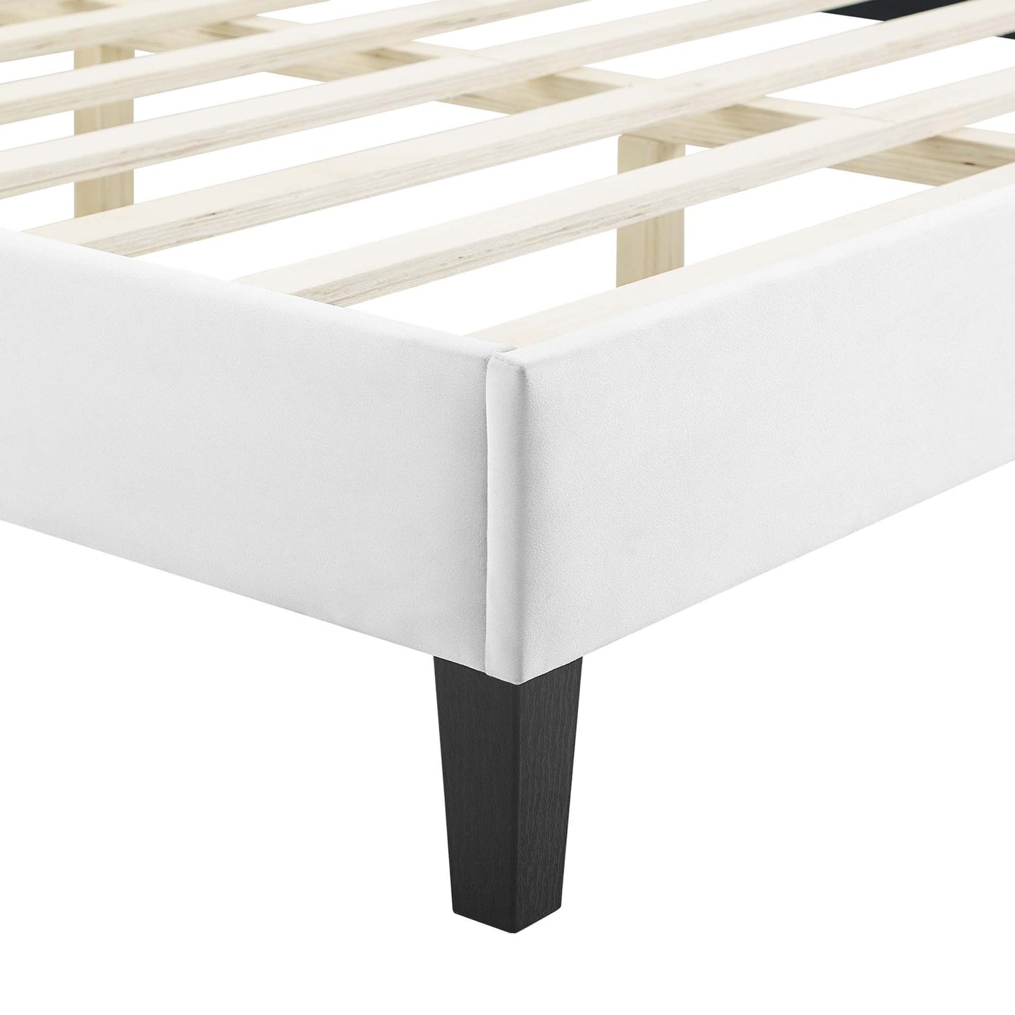Peyton Performance Velvet Full Platform Bed by Furniture For America