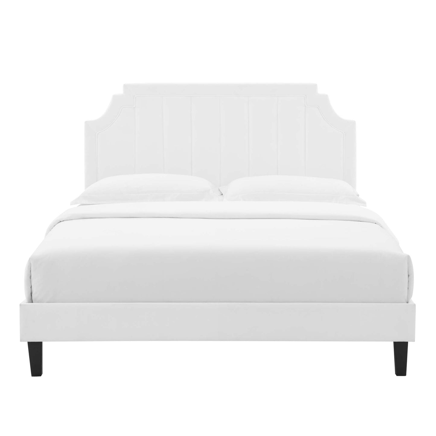 Sienna Performance Velvet Full Platform Bed by Furniture For America