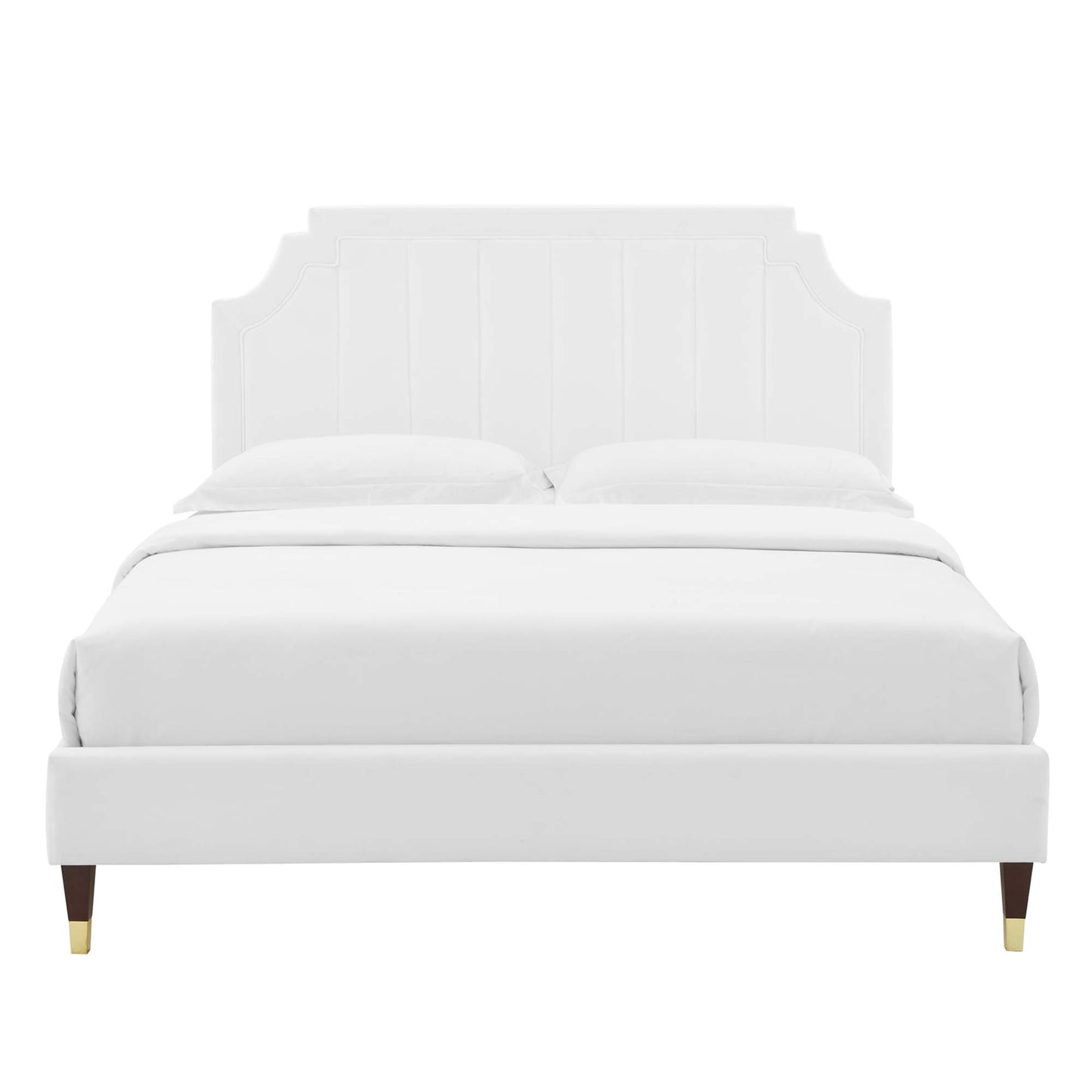 Sienna Performance Velvet King Platform Bed by Furniture For America