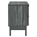 Vera Two-Drawer Nightstand in Charcoal