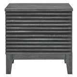 Vera Two-Drawer Nightstand in Charcoal