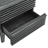 Vera Two-Drawer Nightstand in Charcoal