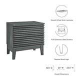 Vera Two-Drawer Nightstand in Charcoal