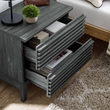 Vera Two-Drawer Nightstand in Charcoal