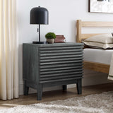 Vera Two-Drawer Nightstand in Charcoal