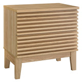 Vera Two-Drawer Nightstand in Oak