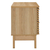 Vera Two-Drawer Nightstand in Oak