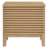 Vera Two-Drawer Nightstand in Oak