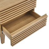 Vera Two-Drawer Nightstand in Oak