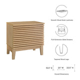 Vera Two-Drawer Nightstand in Oak