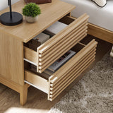 Vera Two-Drawer Nightstand in Oak