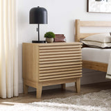 Vera Two-Drawer Nightstand in Oak