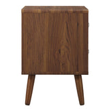 Emery 2-Drawer Nightstand in Walnut White