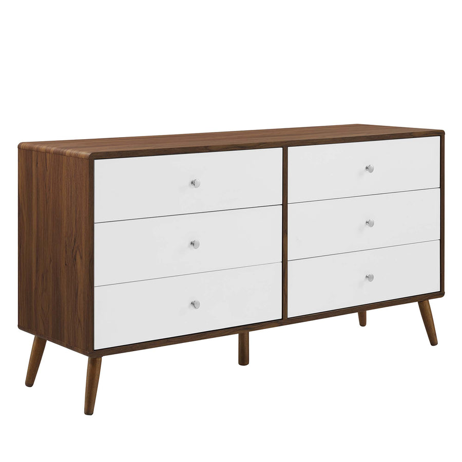 Emery 60" Dresser in Walnut White