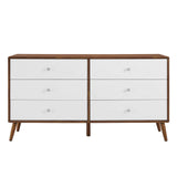 Emery 60" Dresser in Walnut White