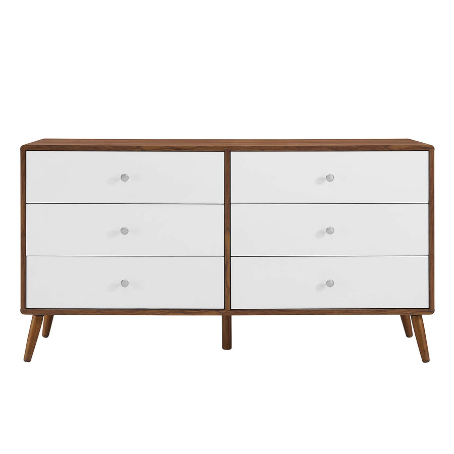 Emery 60" Dresser in Walnut White