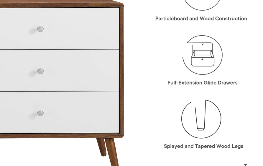 Emery 60" Dresser in Walnut White