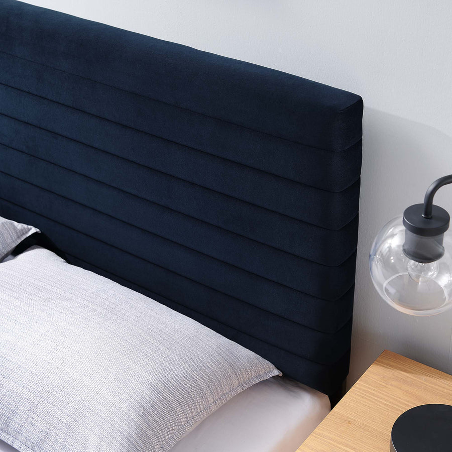 Alba Full/Queen Headboard in Midnight Blue