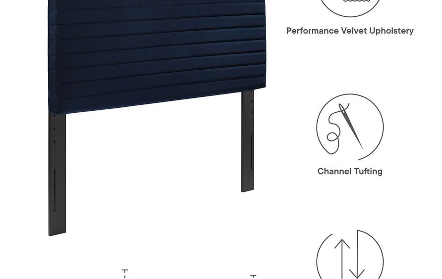 Alba Full/Queen Headboard in Midnight Blue